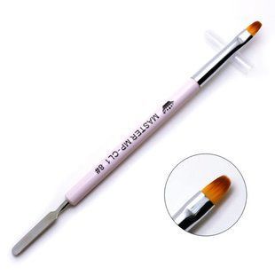 Пензель для манікюру двосторонній CL1 №8 (Рожева) CL1-8-Pink фото