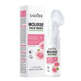 Пінка для вмивання SADOER Mousse Face Wash Rose Extract 120 мл NO.SD08015 фото