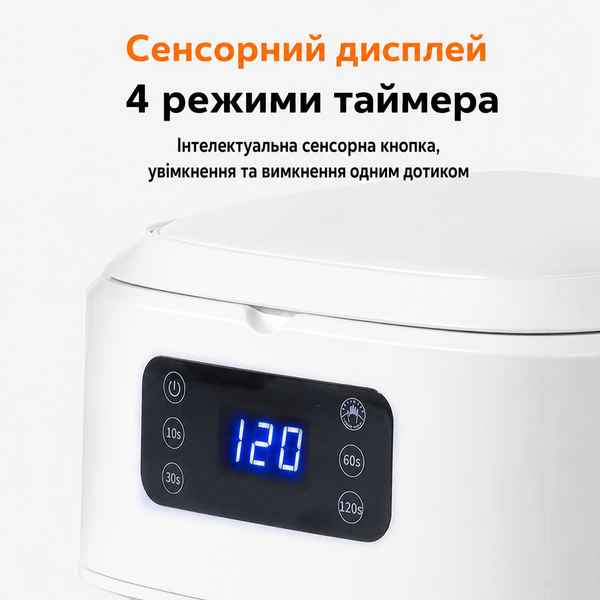 Лампа для манікюра SNRQI L3 80W, UV LED, с ручкой и подставкой, белая  00168 фото
