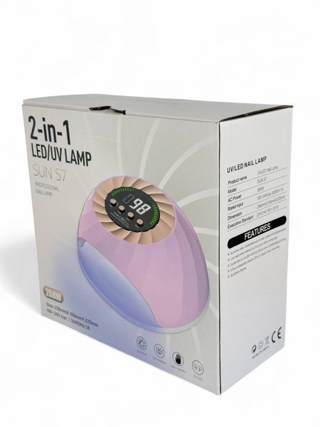 Лампа для манікюру і педикюру Sun-S7 для сушіння гель-лаку, 268 Вт, рожева 1648 фото