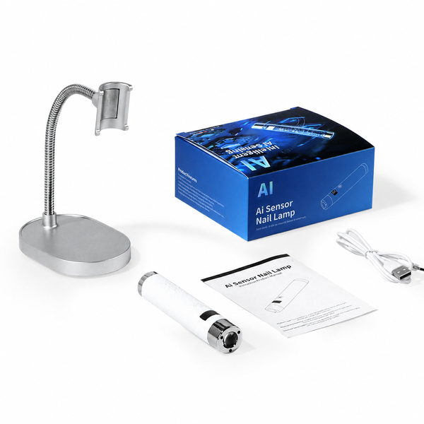 Портативний UV/LED ліхтарик для манікюру акумуляторний 5W USB Type-C, білий 00171 фото
