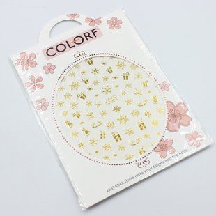 Наклейки Новогодние CB070 Gold 0570 фото