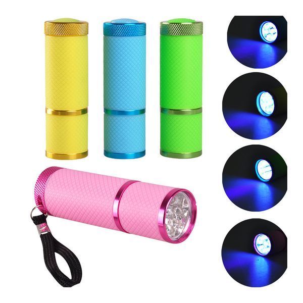 Фонарик UV/LED для сушки гель-лака, 12 Вт, на батарейках, салатовий 1640 фото