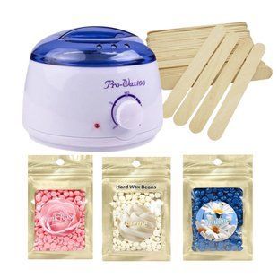 Набор для депиляции Pro-Wax 100 с воскоплавом, воск в гранулах, шпатели, стартовый комплект