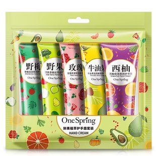 Набір зволожуючих кремів для рук OneSpring Fruit Hand Cream, 5&times;30 г 00131 фото