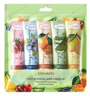 Набір зволожувальних кремів для рук FAYANKOU Fruit Botanical, 5&times;30 г 00134 фото