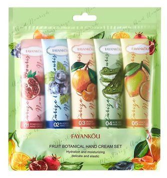 Набір зволожувальних кремів для рук FAYANKOU Fruit Botanical, 5&times;30 г 00134 фото