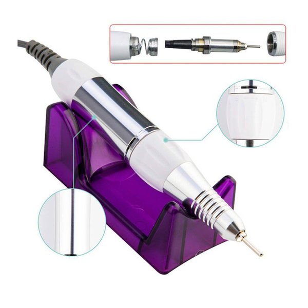 Фрезер для манікюру та педикюру Nail Master Pro ZS-602 на 45000 об/хв Білий 1568 фото