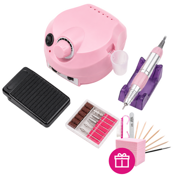 Фрезер для манікюру та педикюру Nail Master Pro ZS-601 на 45000 об/хв Рожевий US-202/zs601 фото