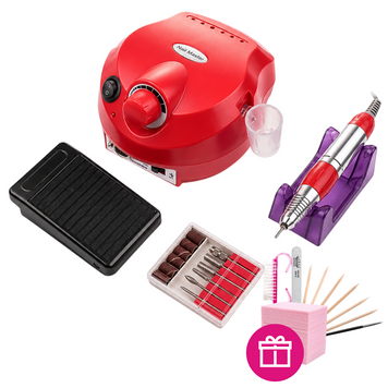 Фрезер для манікюру та педикюру Nail Master Pro ZS-601 на 45000 об/хв Червоний US-202/zs601 фото
