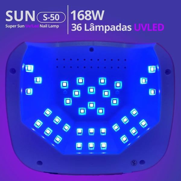 Лампа для маникюра Professional Nail Lamp Sun S50 белая, 168W 1653 фото