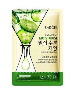 Зволожувальна тканинна маска SADOER Cucumber з екстрактом огірка, 25 г 00142 фото