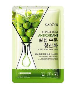 Антиоксидантна тканинна маска SADOER Chinese Olive з екстрактом оливи, 25 г 00144 фото