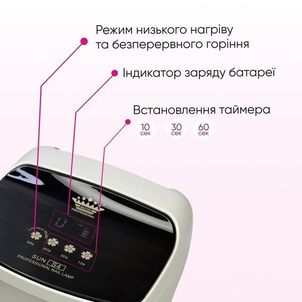 Лампа на акумуляторі для манікюру Master-Professional SUN S4 2в1, 288 Вт 1612 фото