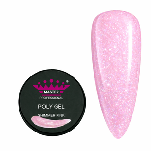 Полігель із шимером Master Professional Pink 15 г MP-524ShimmerPink15 фото