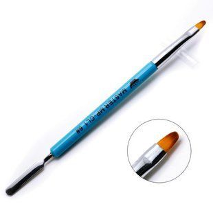 Кисть для маникюра двухсторонняя CL1 №6 (Голубая) CL1-6-Blue фото