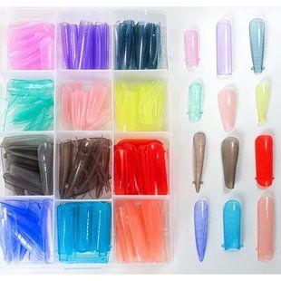 Набор верхних форм для наращивания ногтей MIX Color, 144 шт., 12 размеров, многоразовые. 0874 фото