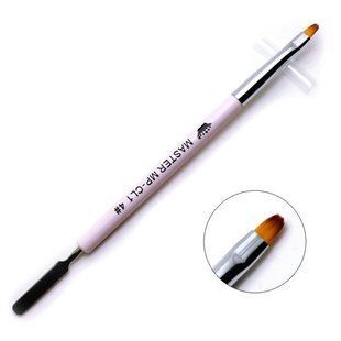 Кисть для маникюра двухсторонняя CL1 №4 (Розовая) CL1-4-Pink фото
