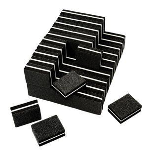 Мини баф для маникюра многоразовый, 180 грид, черный MF-82black фото